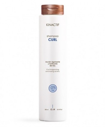 Kinactif Curl Champú para dar nervio energía vigor e hidratación del cabello rizado natural o permanentado