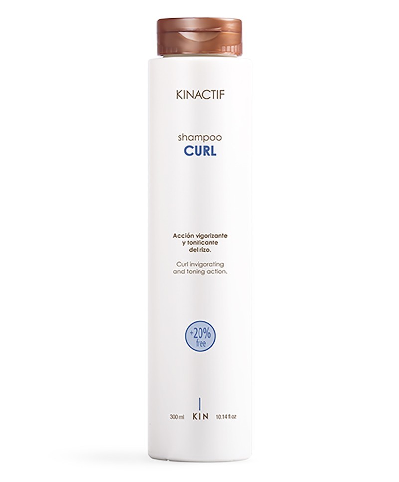Kinactif Curl Champú para dar nervio energía vigor e hidratación del cabello rizado natural o permanentado