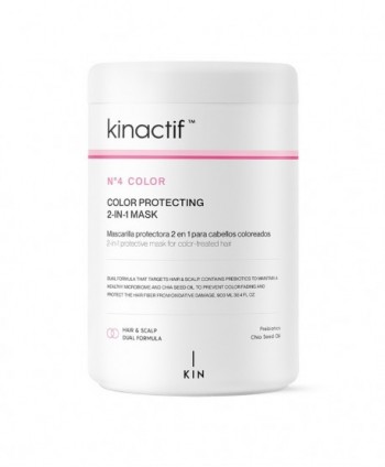 Kinactif mascarilla vegana para pelo teñido protectora e hidratante. Formato XL